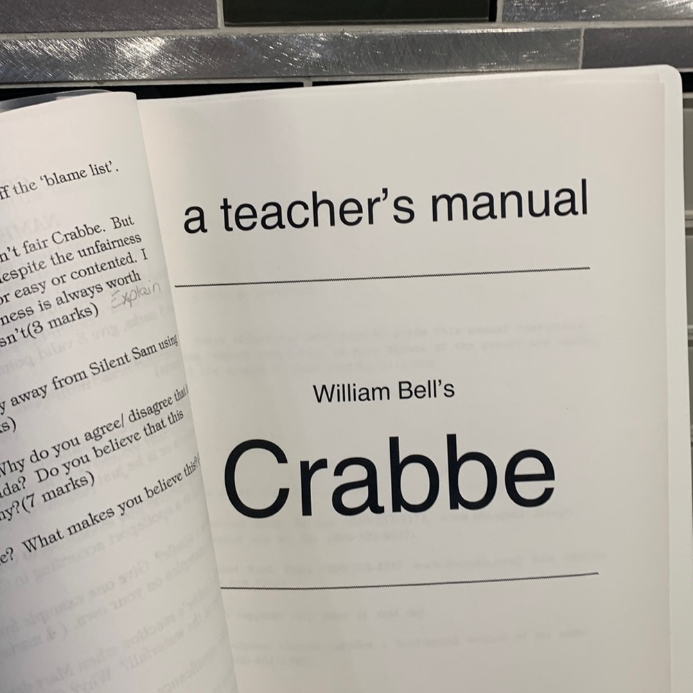 Crabbe teacher’s guide prepared by author. Education
